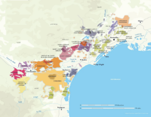 Northern Languedoc Wine Region Map